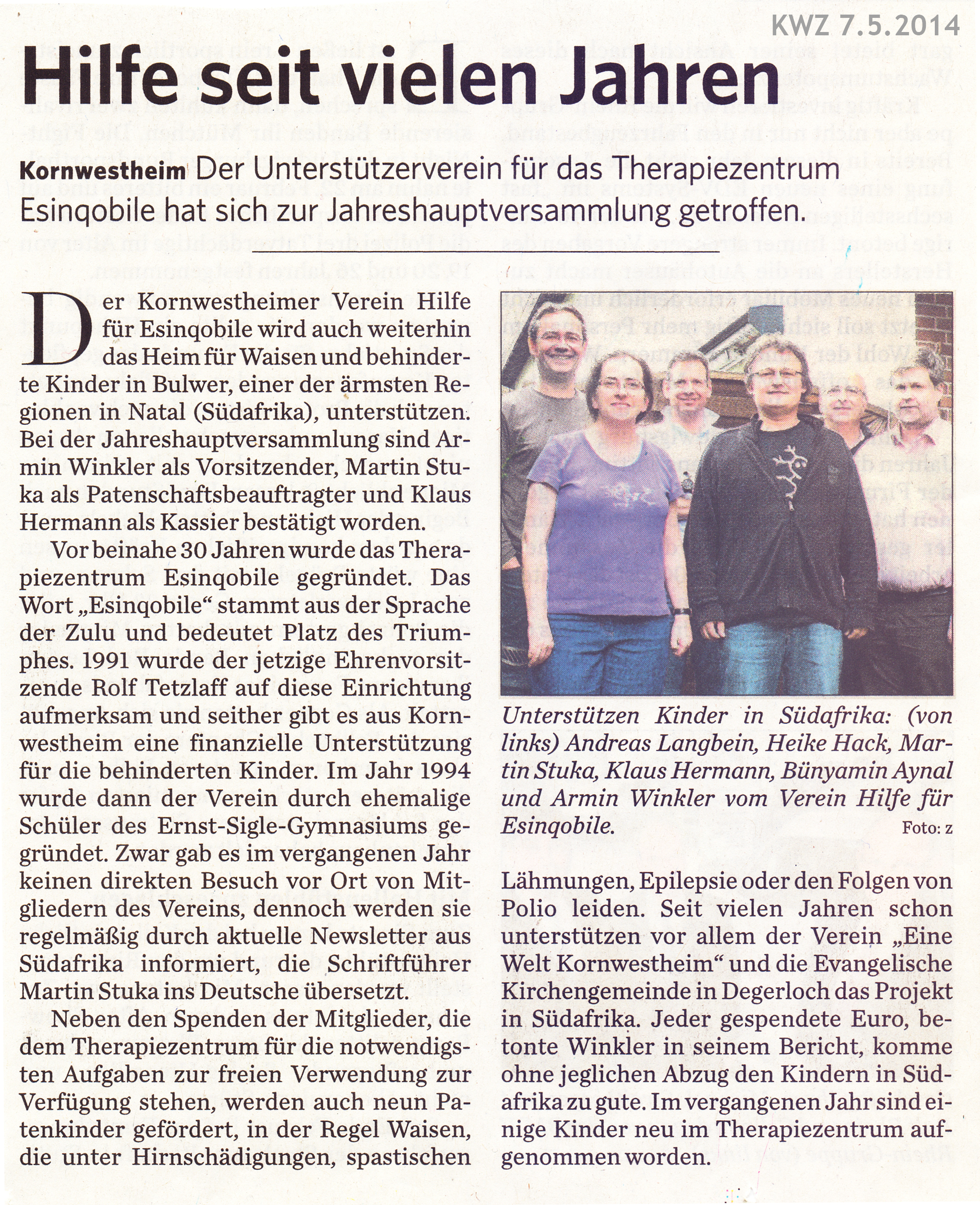 Kornwestheimer Zeitung 2014